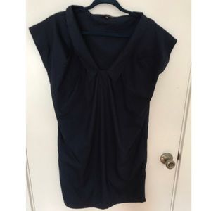 Walter Voulaz navy blue collared dress